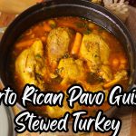 Thumbnail top view of Pavo guisado in dutch oven.